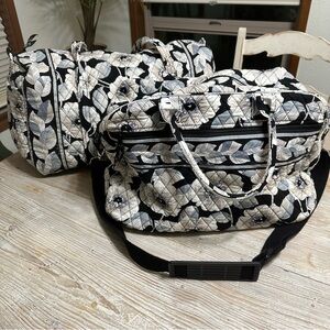 Vera Bradley Camellia Set of Travel Bags Large Duffel Bag and Weekender Bag